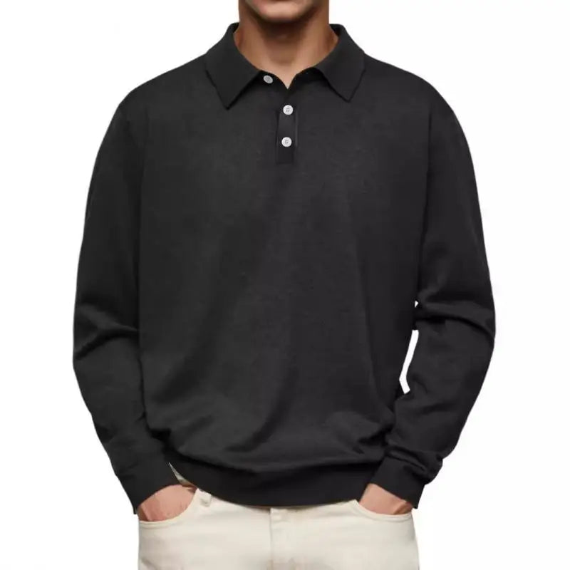 Morae-Amsterdam® | Casual Poloshirt Met Lange Mouwen