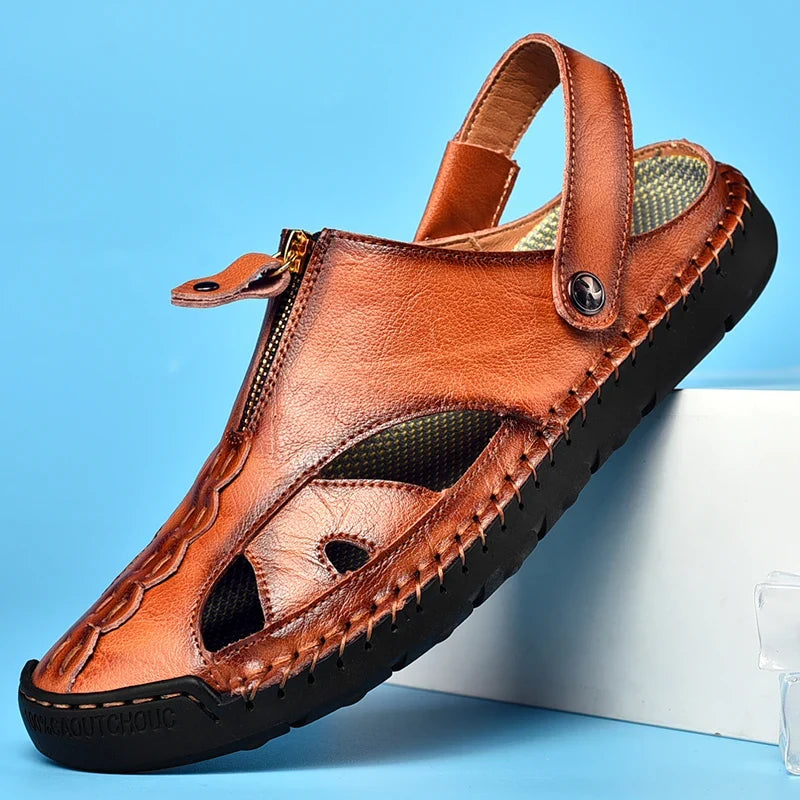 Morae-Amsterdam® | Luxe Leren Zomerinstappers – Comfort & Ondersteuning