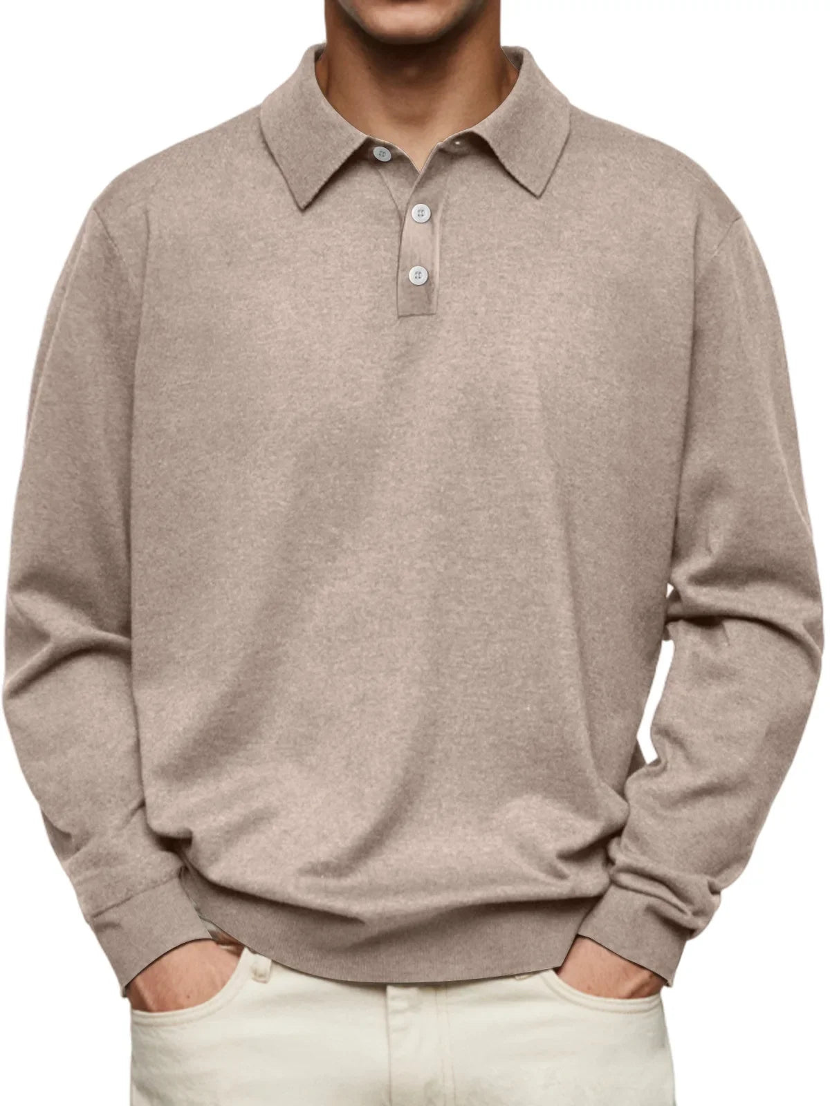 Morae-Amsterdam® | Casual Poloshirt Met Lange Mouwen