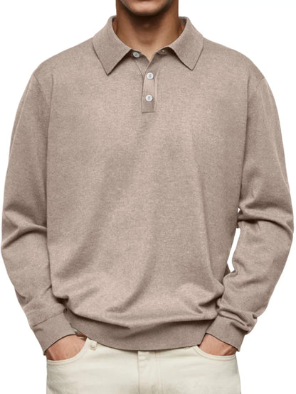 Morae-Amsterdam® | Casual Poloshirt Met Lange Mouwen
