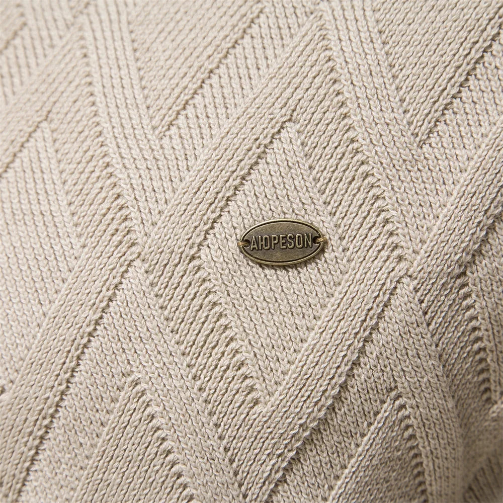 Heren Sweater Met Ruitdesign