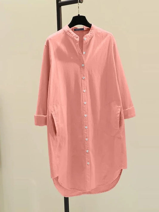 Morae-Amsterdam® | Elegante Halflange Damesblouse met Knoopsluiting