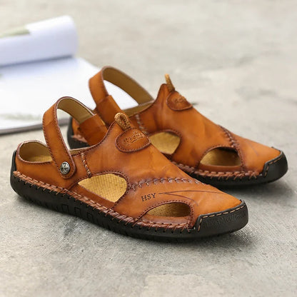 Morae-Amsterdam® | Comfortabele Klassieke Leren Heren Sandalen