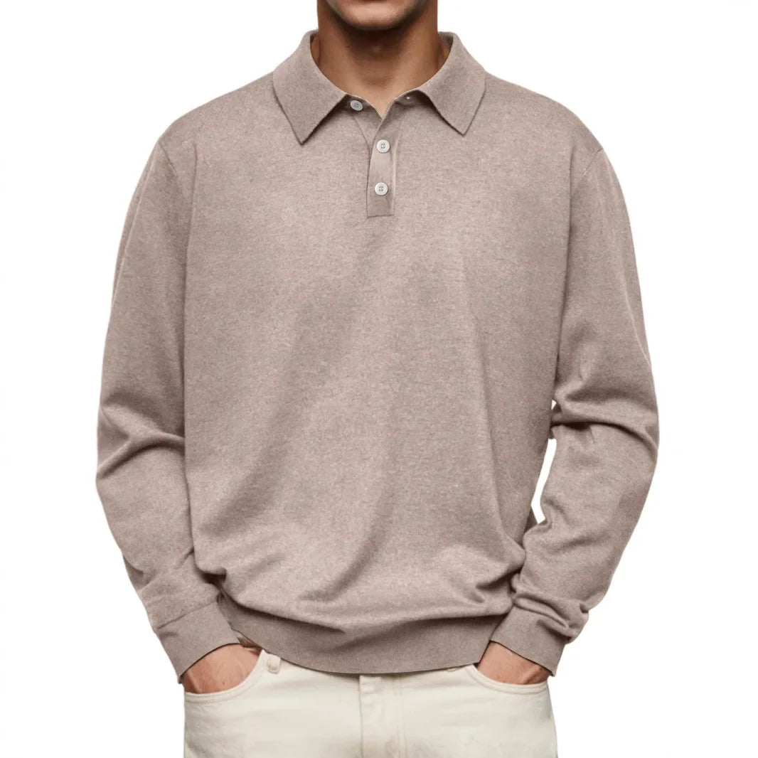 Morae-Amsterdam® | Alledaags Poloshirt met Lange Mouwen