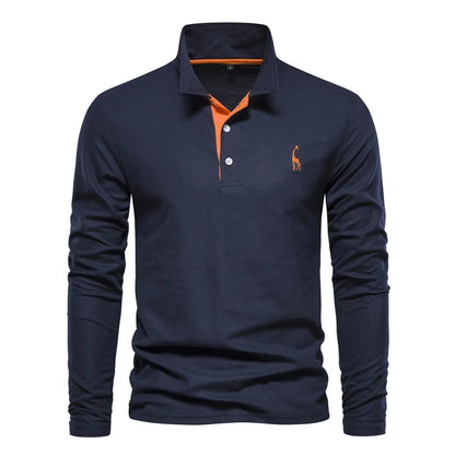 Morae-Amsterdam® | Casual Mannen Poloshirt Met Lange Mouwen