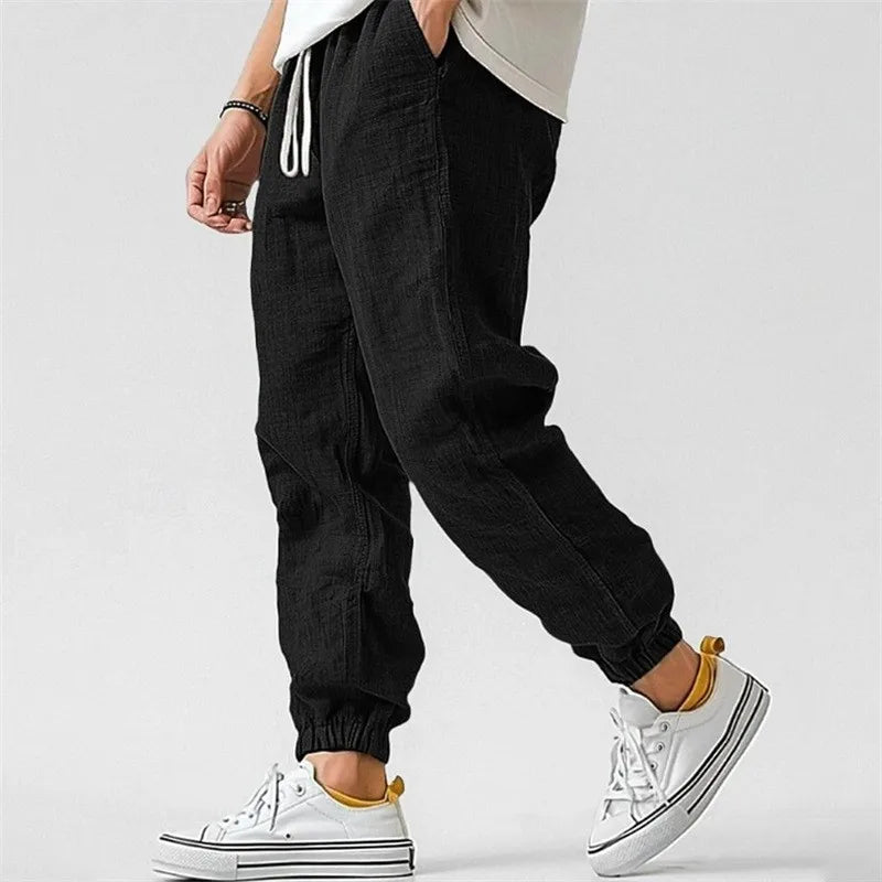 Morae-Amsterdam® | Elastische Linnen Heren Broek