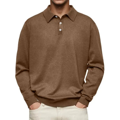 Morae-Amsterdam® | Casual Poloshirt Met Lange Mouwen