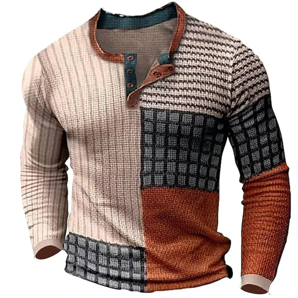 Morae-Amsterdam® | Kleurrijk Mannen Shirt Met Lange Mouwen