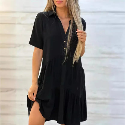 Morae-Amsterdam® | Elegante Damesjurk Met V-Hals