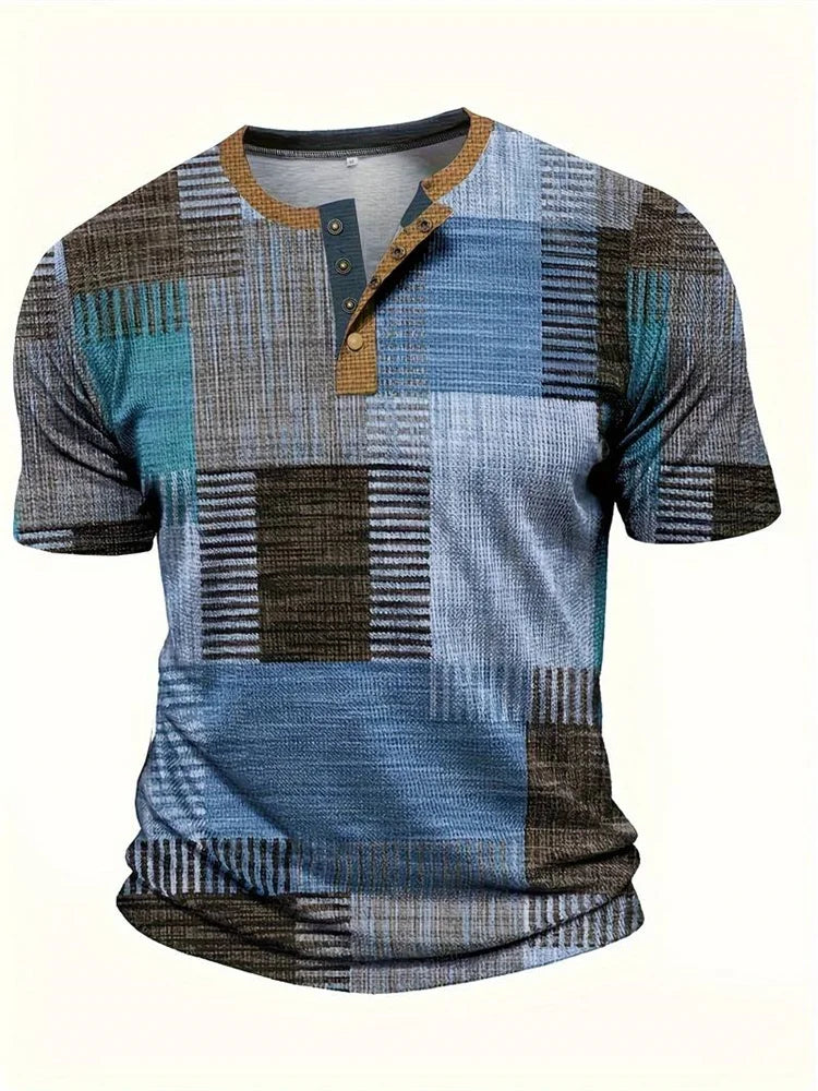 Morae-Amsterdam® | Kleurrijk Heren Shirt Met Korte Mouwen