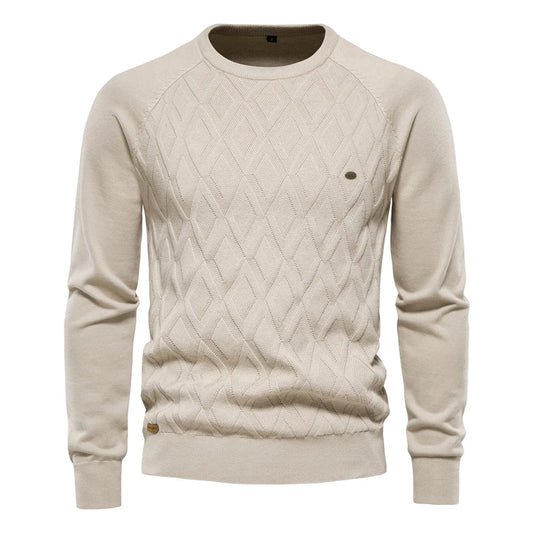 Heren Sweater Met Ruitdesign