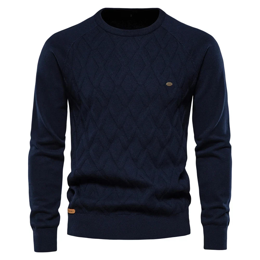 Heren Sweater Met Ruitdesign