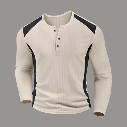 Morae-Amsterdam® | Wafelgestreept Shirt Met Lange Mouwen