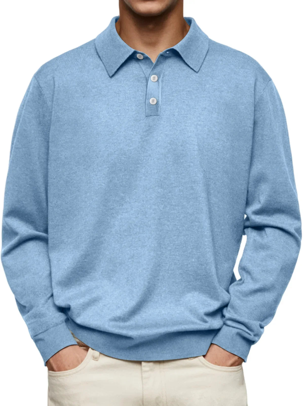 Morae-Amsterdam® | Casual Poloshirt Met Lange Mouwen