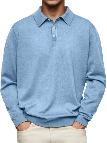 Morae-Amsterdam® | Casual Poloshirt Met Lange Mouwen