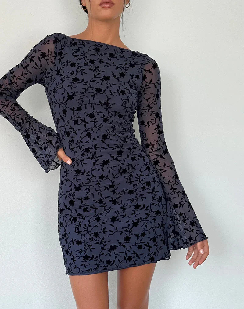 Sarah™ |  Bloemenjurk Met Lange Mouwen