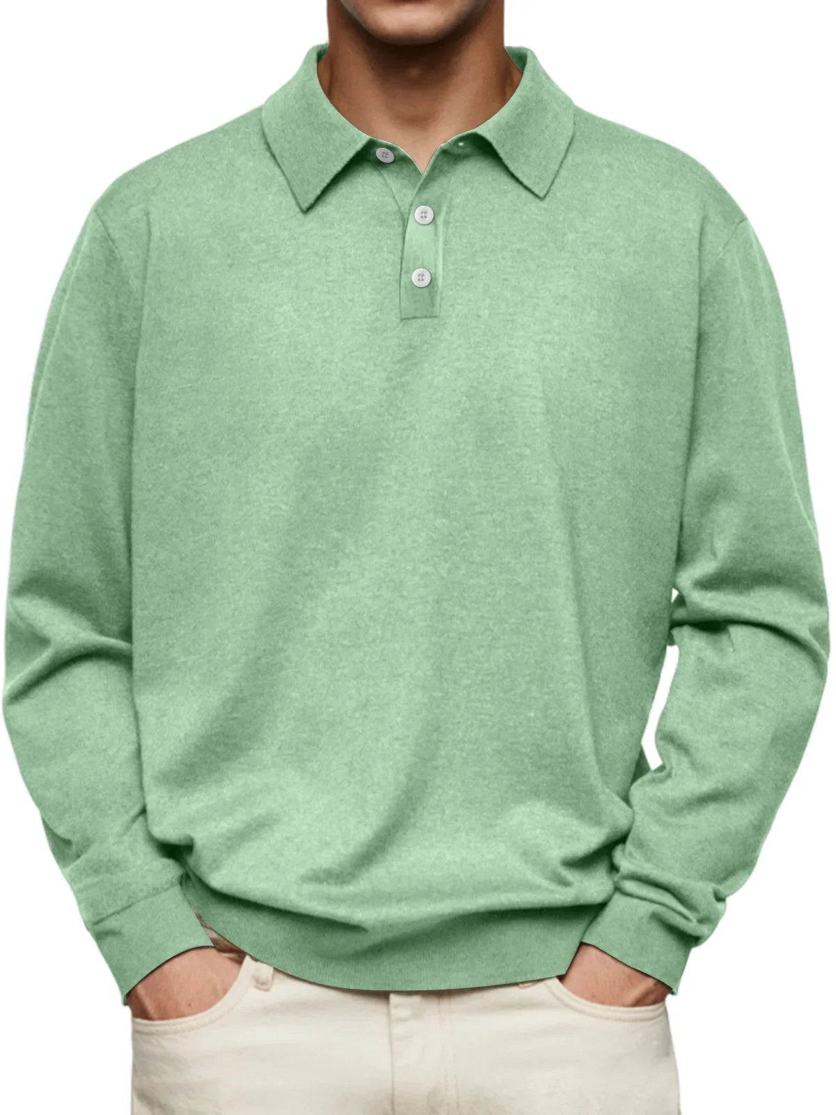Morae-Amsterdam® | Alledaags Poloshirt met Lange Mouwen