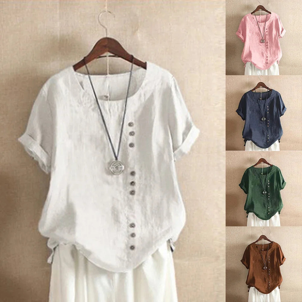 Morae-Amsterdam® | Luchtige en Comfortabele Katoenen Damesblouse