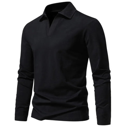 Morae-Amsterdam® | Katoenen Poloshirt Met Lange Mouwen