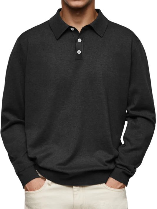 Morae-Amsterdam® | Alledaags Poloshirt met Lange Mouwen
