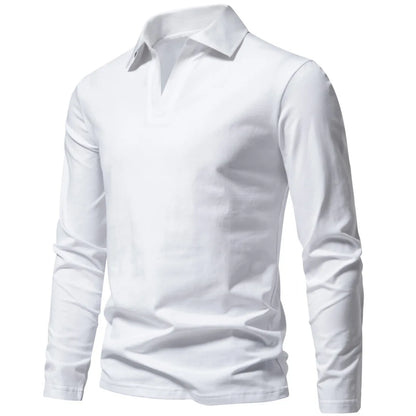 Morae-Amsterdam® | Katoenen Poloshirt Met Lange Mouwen