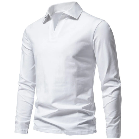 Morae-Amsterdam® | Katoenen Poloshirt Met Lange Mouwen