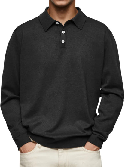 Morae-Amsterdam® | Casual Poloshirt Met Lange Mouwen