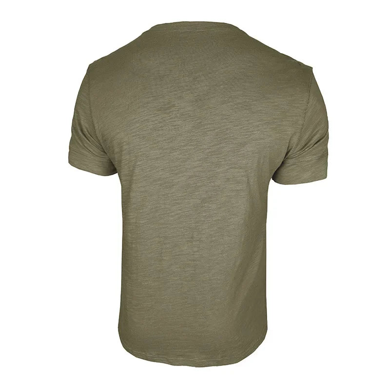 Morae-Amsterdam® | Stoer Henley T-Shirt met Korte Mouwen