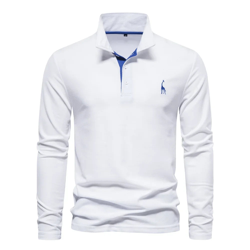Morae-Amsterdam® | Casual Mannen Poloshirt Met Lange Mouwen
