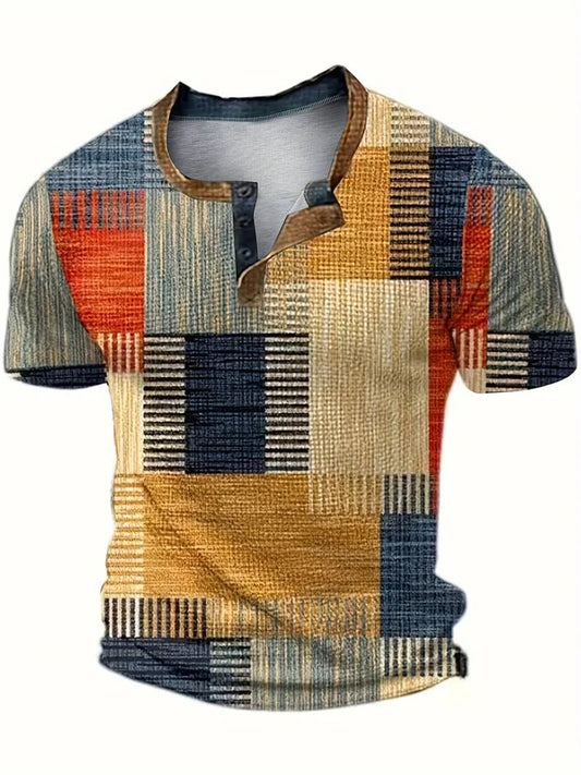 Morae-Amsterdam® | Kleurrijk Heren Shirt Met Korte Mouwen