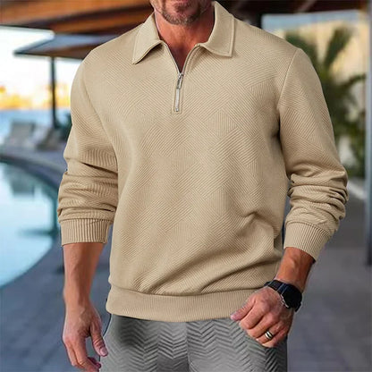 Morae-Amsterdam® | Heren Polo Shirt Met Visgraatpatroon