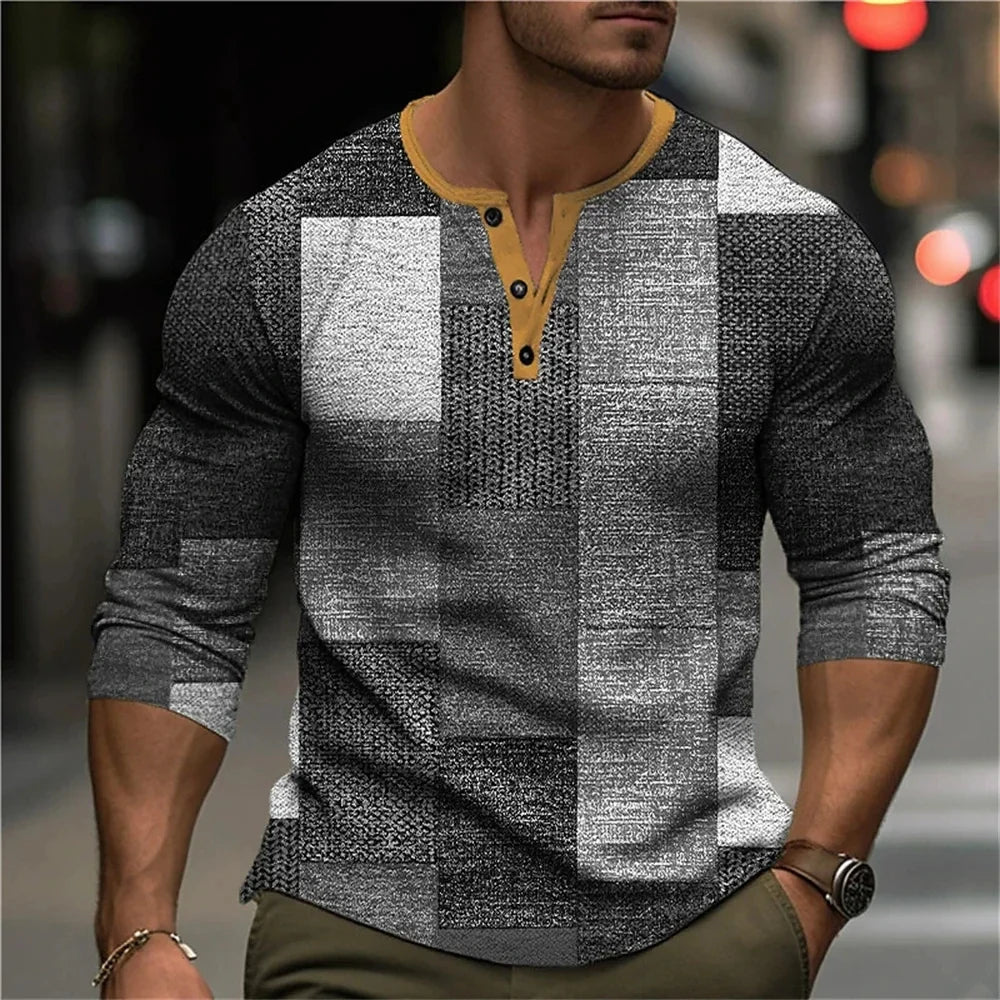 Morae-Amsterdam® | Kleurrijk Mannen Shirt Met Lange Mouwen