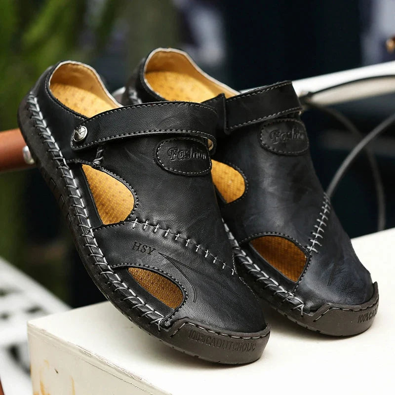 Morae-Amsterdam® | Comfortabele Klassieke Leren Heren Sandalen