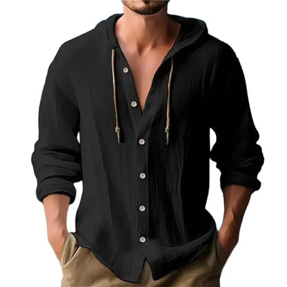 Morae-Amsterdam® | Linnen Hoodie Overhemd
