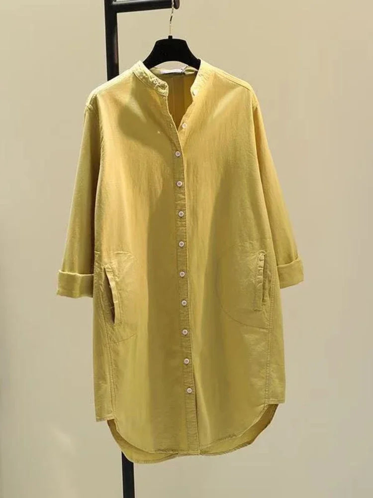 Morae-Amsterdam® | Elegante Halflange Damesblouse met Knoopsluiting