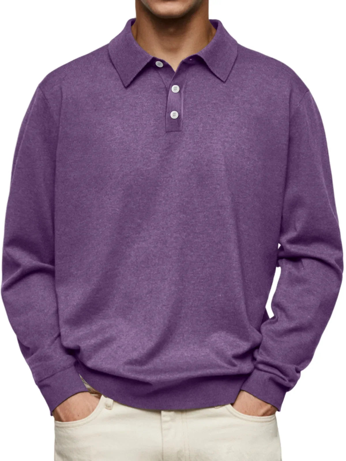 Morae-Amsterdam® | Alledaags Poloshirt met Lange Mouwen