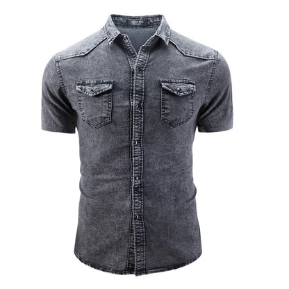 Morae-Amsterdam® | Denim Overhemd Met Korte Mouwen