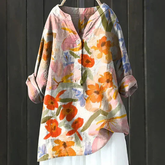 Morae-Amsterdam® | Elegante Linnen Damesblouse – Luchtig & Stijlvol
