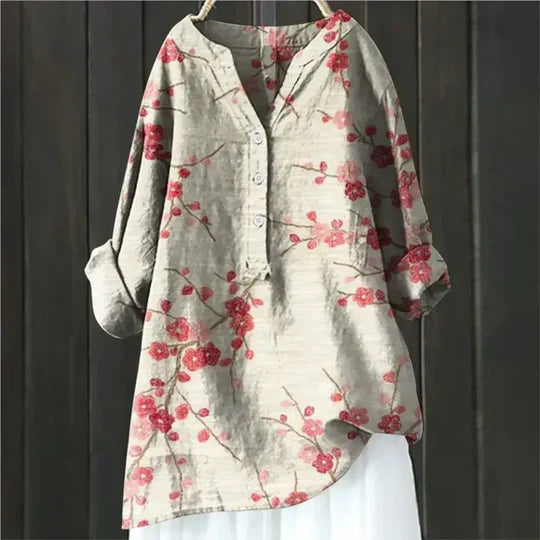 Morae-Amsterdam® | Elegante Linnen Damesblouse – Luchtig & Stijlvol