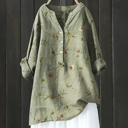 Morae-Amsterdam® | Elegante Linnen Damesblouse – Luchtig & Stijlvol