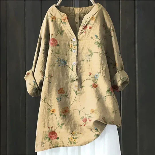 Morae-Amsterdam® | Elegante Linnen Damesblouse – Luchtig & Stijlvol