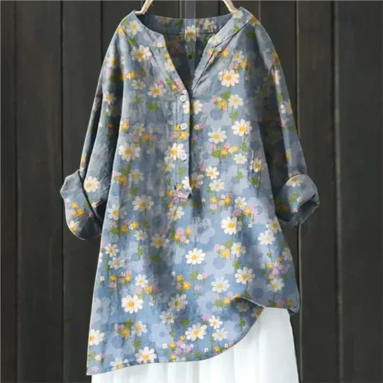 Morae-Amsterdam® | Elegante Linnen Damesblouse – Luchtig & Stijlvol
