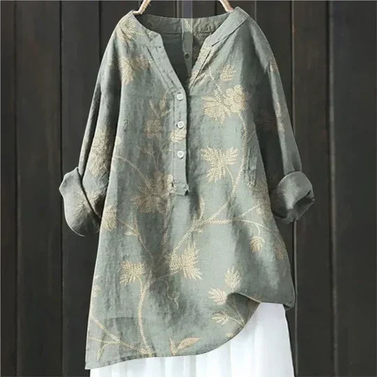 Morae-Amsterdam® | Elegante Linnen Damesblouse – Luchtig & Stijlvol