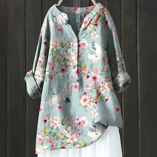 Morae-Amsterdam® | Elegante Linnen Damesblouse – Luchtig & Stijlvol