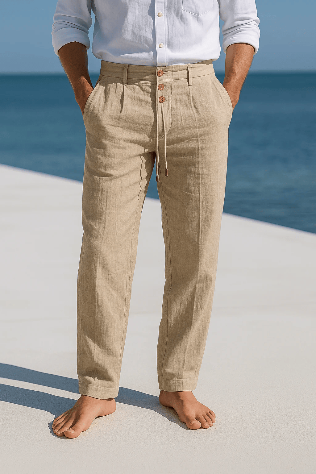 Morae-Amsterdam® | Elegante Linnen Zomerbroek Voor Heren