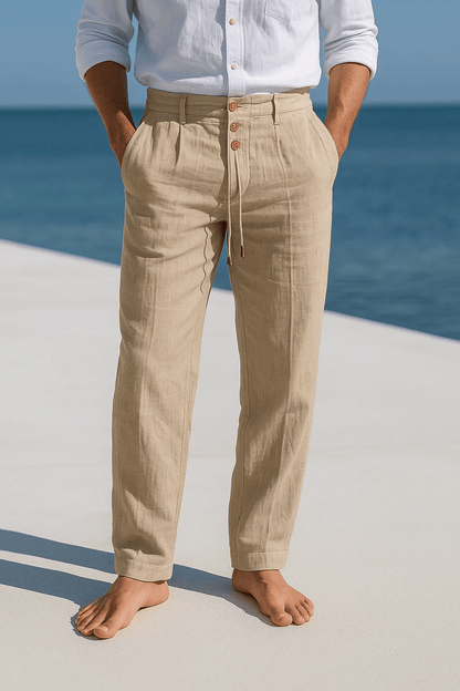 Morae-Amsterdam® | Elegante Linnen Zomerbroek Voor Heren