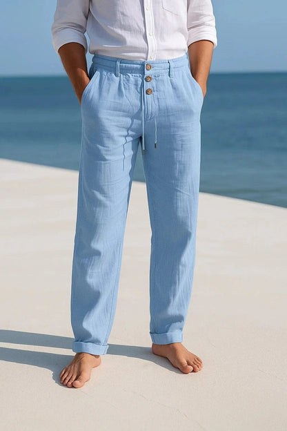 Morae-Amsterdam® | Elegante Linnen Zomerbroek Voor Heren