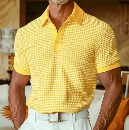 Morae-Amsterdam® | Geruite Polo met Structuur