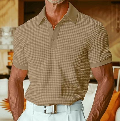 Morae-Amsterdam® | Geruite Polo met Structuur