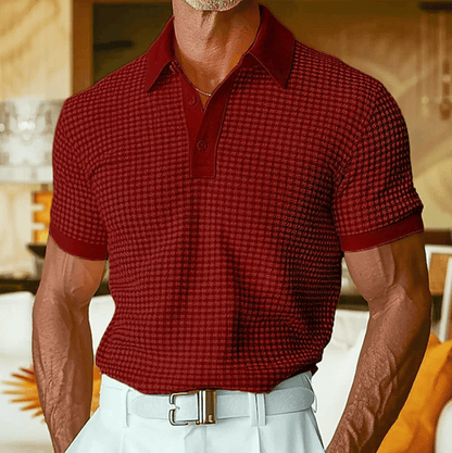 Morae-Amsterdam® | Geruite Polo met Structuur